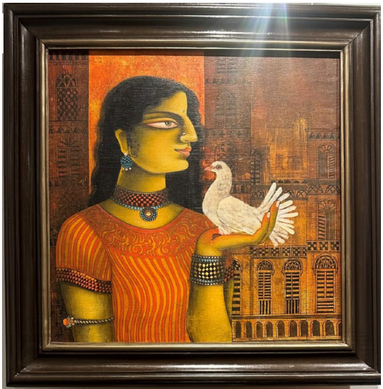 Lady with pigeon